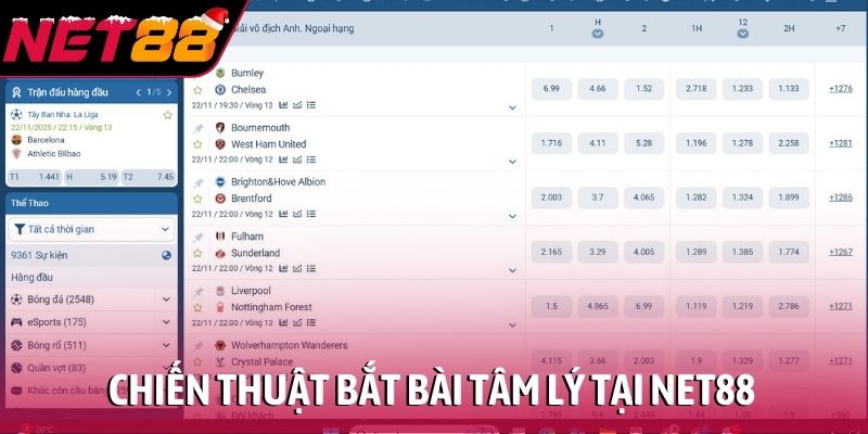 Chiến thuật bắt bài tâm lý tại NET88