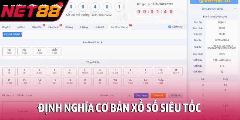 Định nghĩa cơ bản xổ số siêu tốc