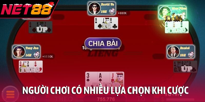 Người chơi có nhiều lựa chọn khi cược