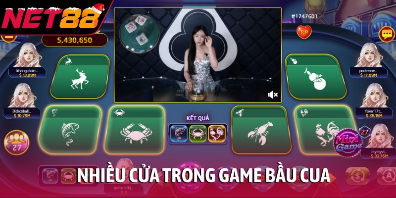 Nhiều cửa trong game bầu cua